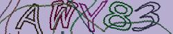 Darstellung des Captcha-Codes.